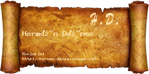 Hermán Dénes névjegykártya